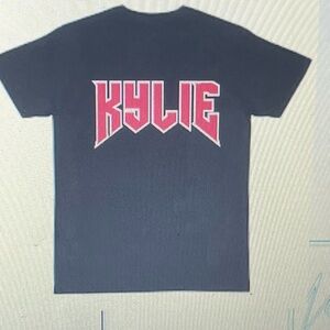 Kylie Graphic Tee with Bold Red Lettering